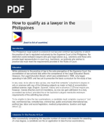 How To Qualify As A Lawyer in The Philippines: Back To List of Countries