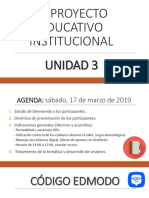 El Proyecto Educativo Institucional Unidad 3