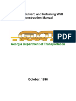 Bridge, Culvert, and Retaining Wall Construction Manual: Georgia Department of Transportation