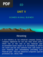 Unit V: Sickness in Small Business