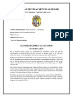 El Desempleo en El Ecuador - Trabajo Del Practicum 4 Macroeconomía