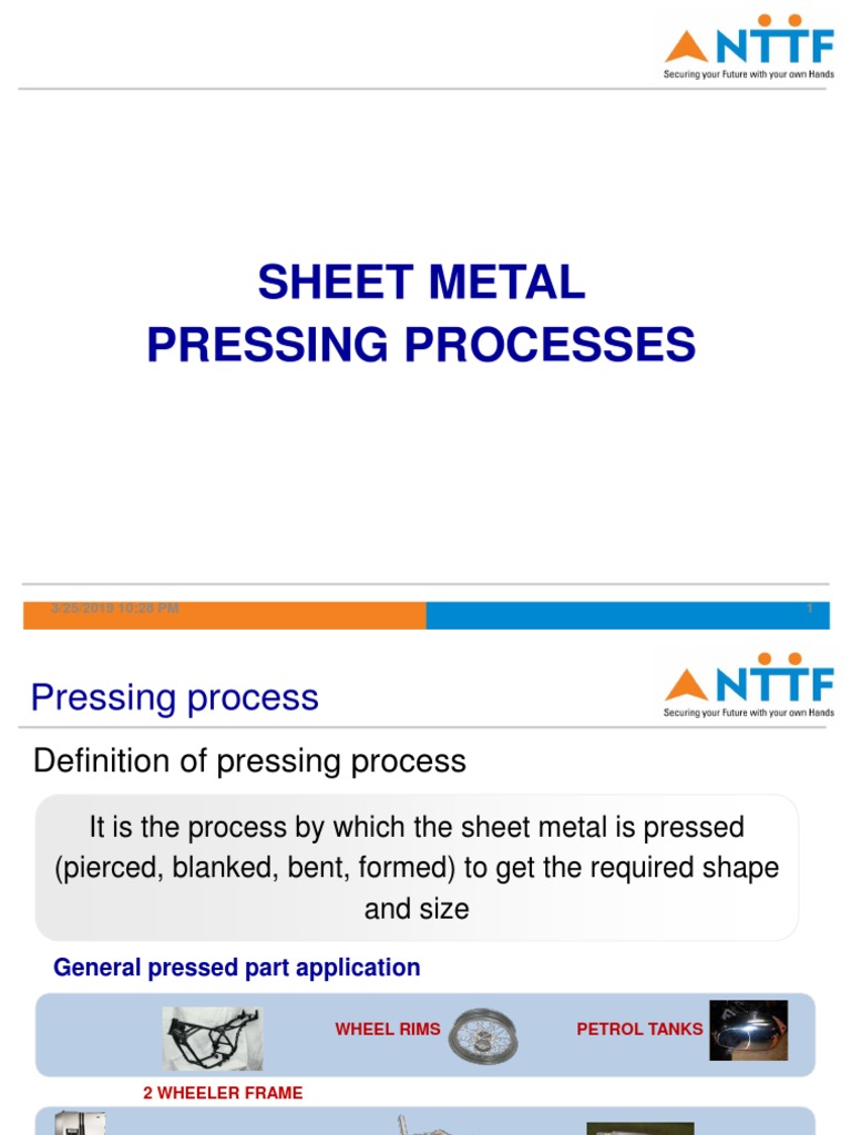 Sheet Metal Pressing Operations Overview | PDF | Sheet Metal | Extrusion