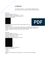 Current Electricity (Physics) : Answer