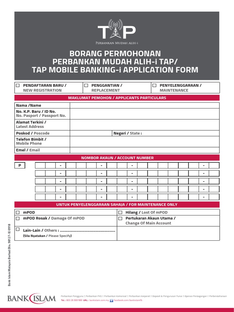 Tap Borang Permohonan Pdf Pdf