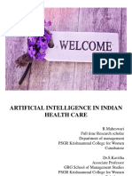 Artificial Intelligence in Indian Health Care
