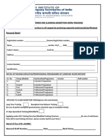 Application For Claiming Exemption