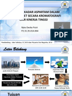 Analisa Kadar Aspartam Dalam Permen Karet Secara Kromatografi Cair Kinerja Tinggi