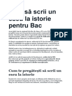 Cum Să Scrii Un Eseu La Istorie Pentru Bac