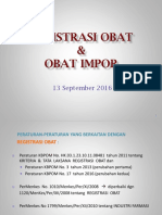 SESI 2 - REGISTRASI OBAT-Peraturan Tentang Obat Impor Dan Ijin Edar SEP 2016