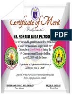 Certificate Guest Speaker