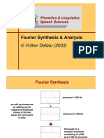 Fourier Synthesis & Analysis: Volker Dellwo (2003)