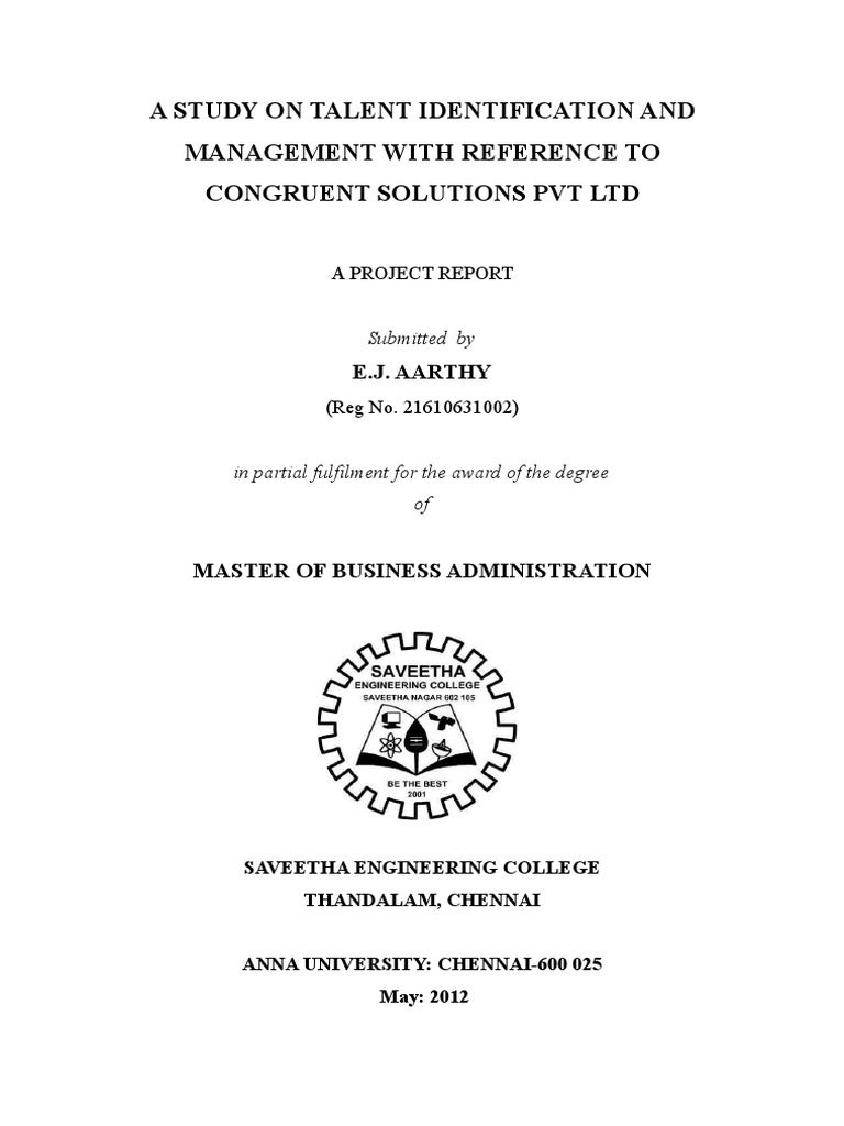 A Study On Talent Identification And Management With Reference To