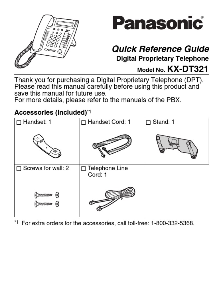 Panasonic KX DT321 | PDF | Headphones | Telephone