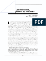 1997 Andrieu Les Resistantes Perspectives de Recherche