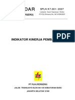 SPLN K7 001 2007 Indikator Kinerja Pembangkit PDF
