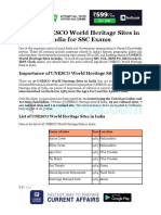 List of UNESCO World Heritage Sites in India For SSC Exam