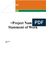 Statement of Work: Prepared By: Date