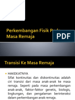 Perkembangan Fisik Pada Masa Remaja