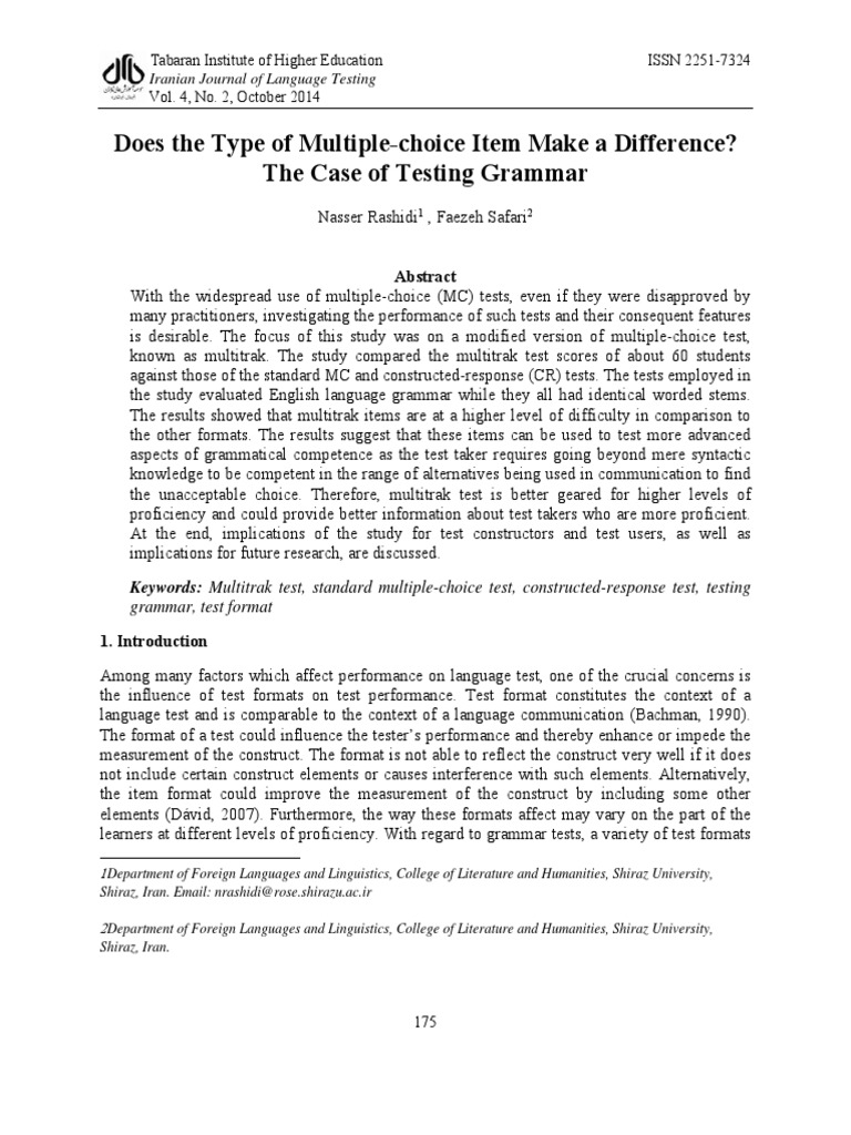 428 2014 4 2 PDF | PDF | Multiple Choice | Test (Assessment)