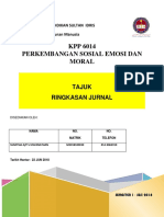 KPP 6014 Perkembangan Sosial Emosi Dan Moral: Tajuk Ringkasan Jurnal