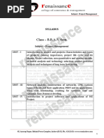 Class - B.B.A. V Sem.: Syllabus