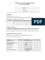 My Languages: Colegio Ntra. Sra. Del Milagro 2018/19 My Language Passport