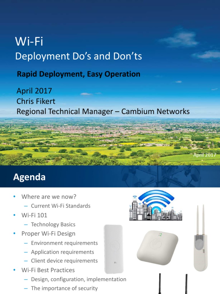 Wi-Fi: Deployment Do's and Don'ts | PDF | Ieee 802.11 | Wi Fi