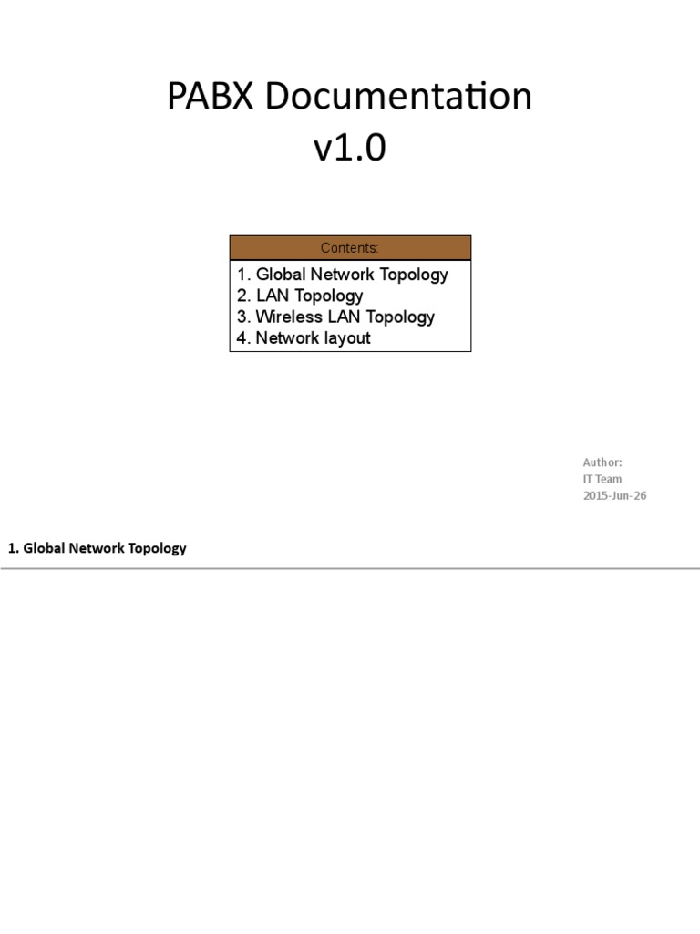 PABX Network Topology Guide | PDF | Science & Mathematics | Technology ...