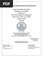 Performance Evaluation of Public and Private Sector Mutual Funds Mba Project