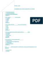 ERP Multiple Choice Questions on Core Enterprise Resource Planning