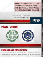 On-Premise Data Center Centralization With VPN Implementation For Mary Chiles General Hospital and Network Enhancement For Mary Chiles College