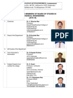 Composition and Members of Board of Studies in Mechanical Engineering (2016-18)