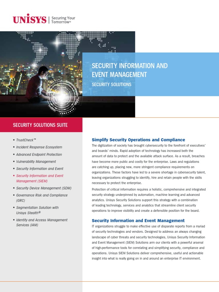 Security Information and Event Management | PDF | Computer Security ...
