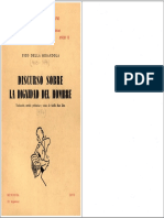 Pico Della Mirandola. Discurso Sobre La Dignidad Del Hombre PDF