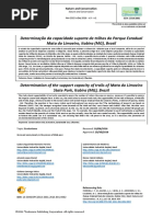 Determinação Da Capacidade Suporte de Trilhas Do Parque Estadual