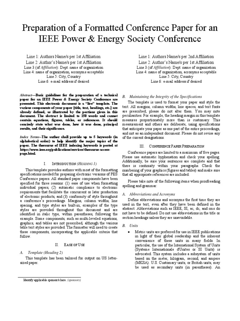 Pg4 Sample Conference Paper PDF Bracket International System Of Units