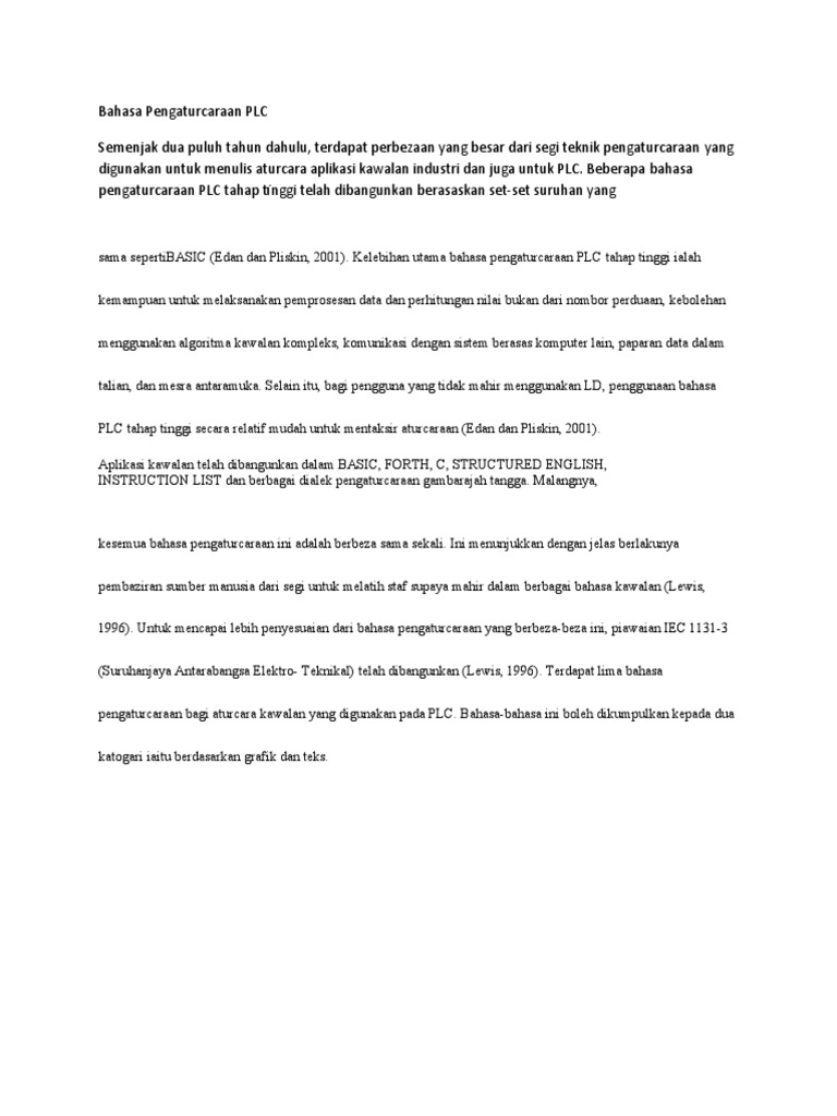 Bahasa Pengaturcaraan Plc Pdf