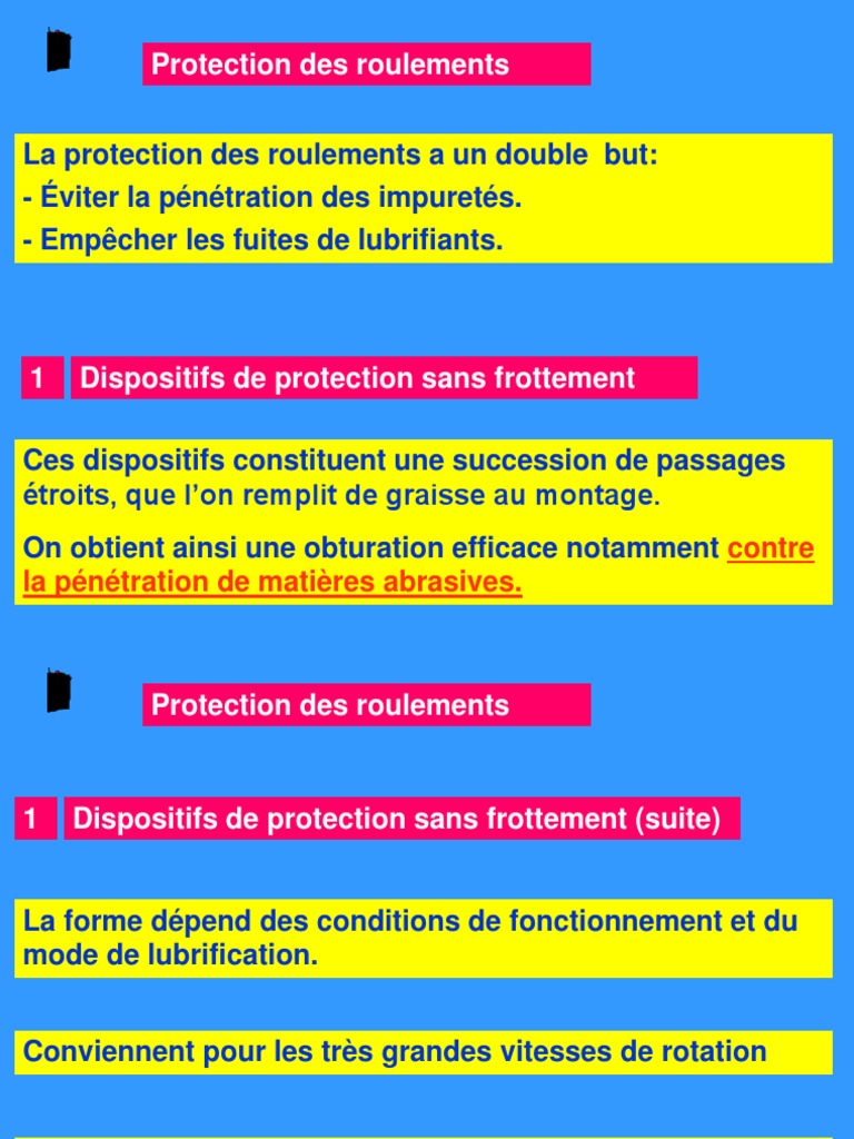 Protection des roulements et dispositifs | PDF | Palier (mécanique ...