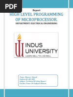 High Level Programming of Microprocessor