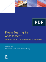 From Testing To Assessment - English As An International Language - Clifford Hill and Kate Parry