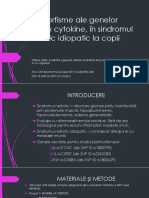 Polimorfisme Ale Genelor Pentru Cytokine, in Sindromul