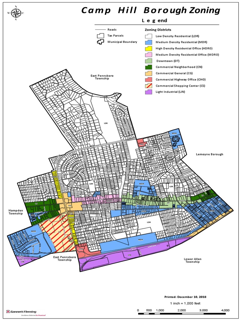 Camp Hill Borough Zoning Map | PDF | Land Use | Urbanization