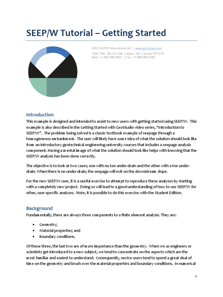 Seep Modeling | PDF | Soil Mechanics | Geometry