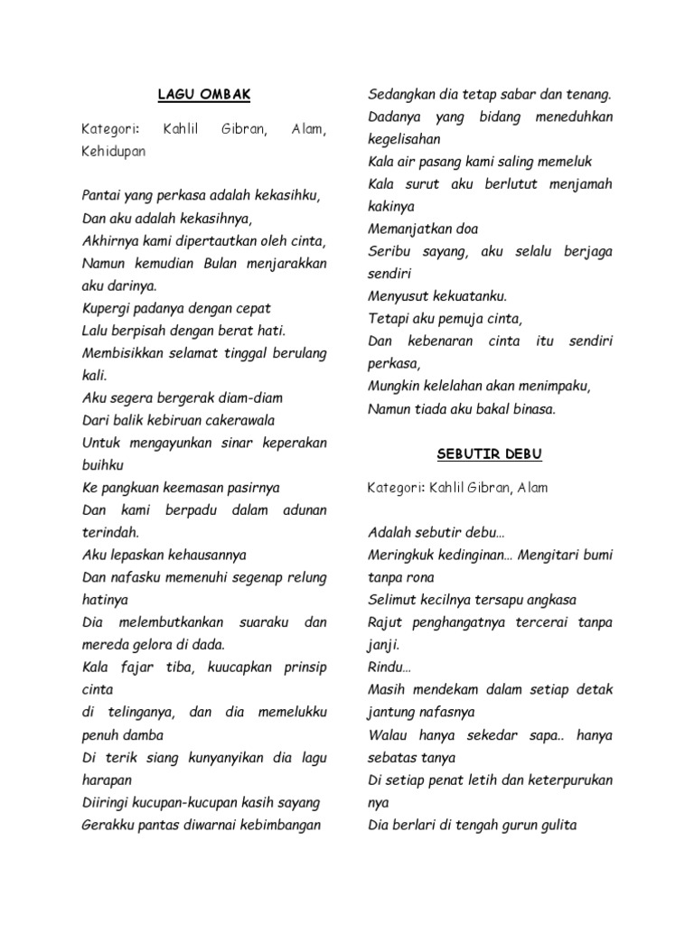 Kumpulan Sajak Kahlil Gibran Pdf