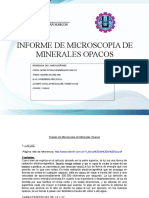 Trabajo de Microscopia de Minerales Opacos