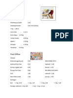 Supermarket, Post Office, Cafe prices