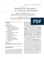 Concentración, Recuento Celular Y Tasa de Crecimiento: Capítulo 2