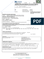 Certificado de Aprobacion de Producto Electrico: Datos de Certificación