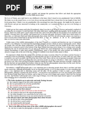 CLAT Previous Year Papers 2008 2017 PDF | PDF | Government Of
