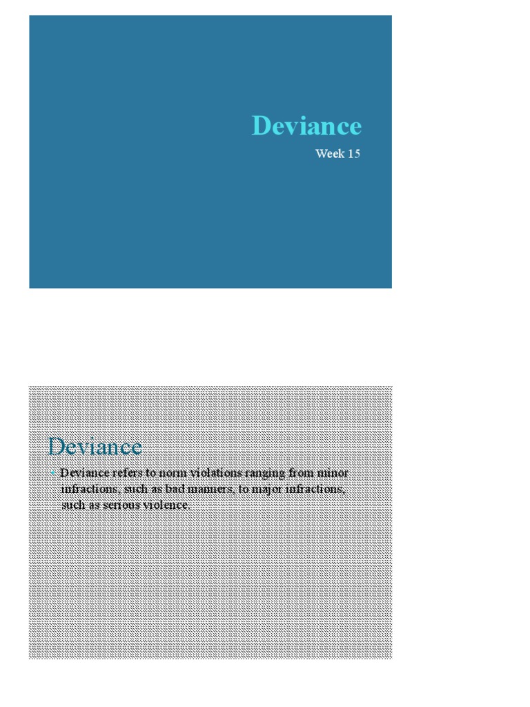 Understanding Deviance and Crime | PDF | Deviance (Sociology) | Conformity